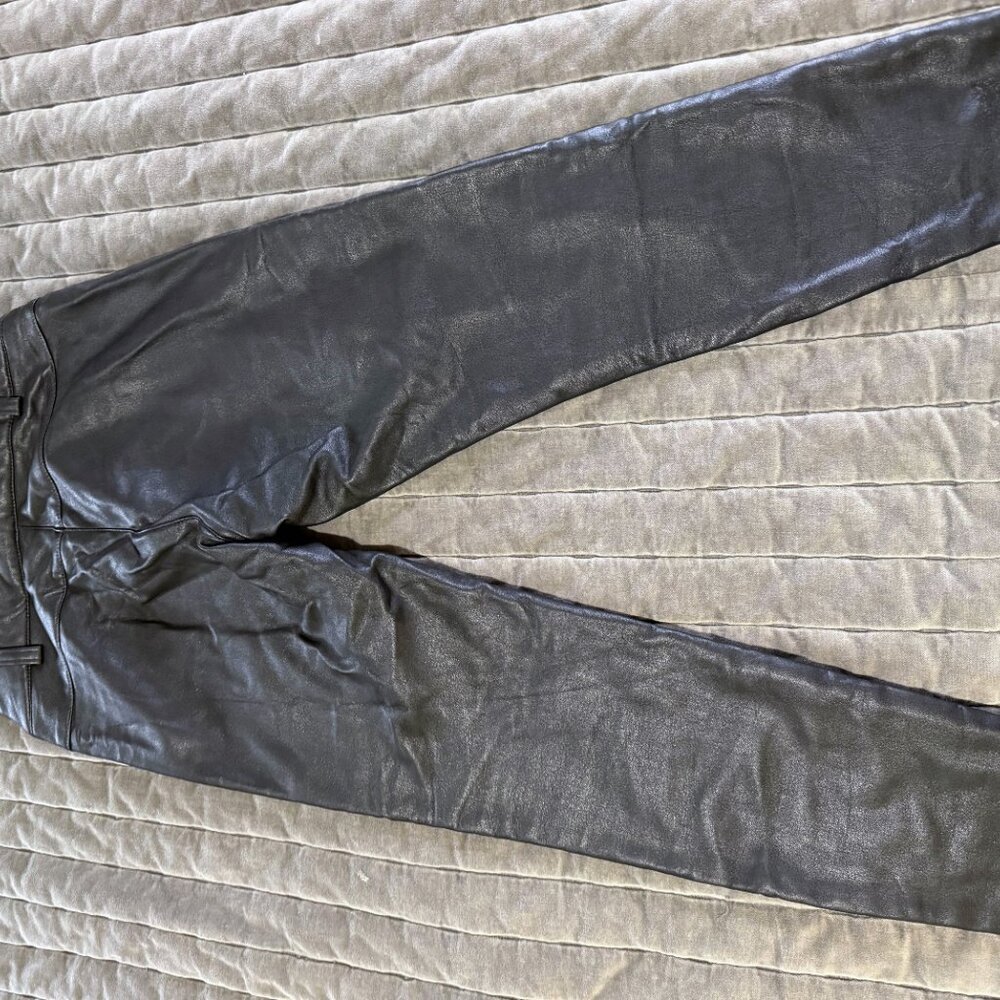 TopShop Maternity faux leather moto leggings sz 4 - Picture 4 of 6